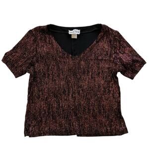 Ronni Nicole by Ouida Vintage 90s Sparkle Top Size L Night Out Holiday